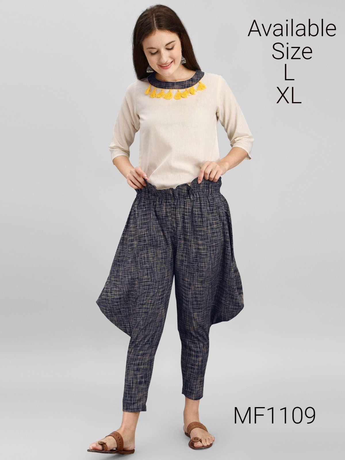 MESMORA KHADI PAIRS CAUSAL WEAR TOPS WITH PANTS