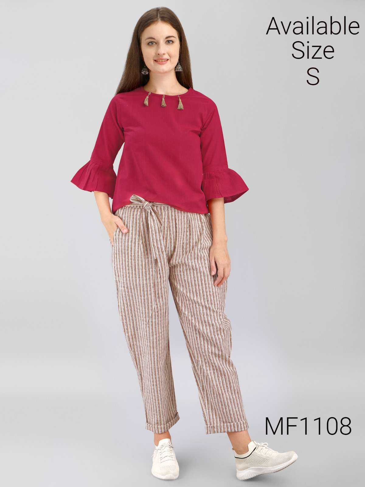 MESMORA KHADI PAIRS CAUSAL WEAR TOPS WITH PANTS