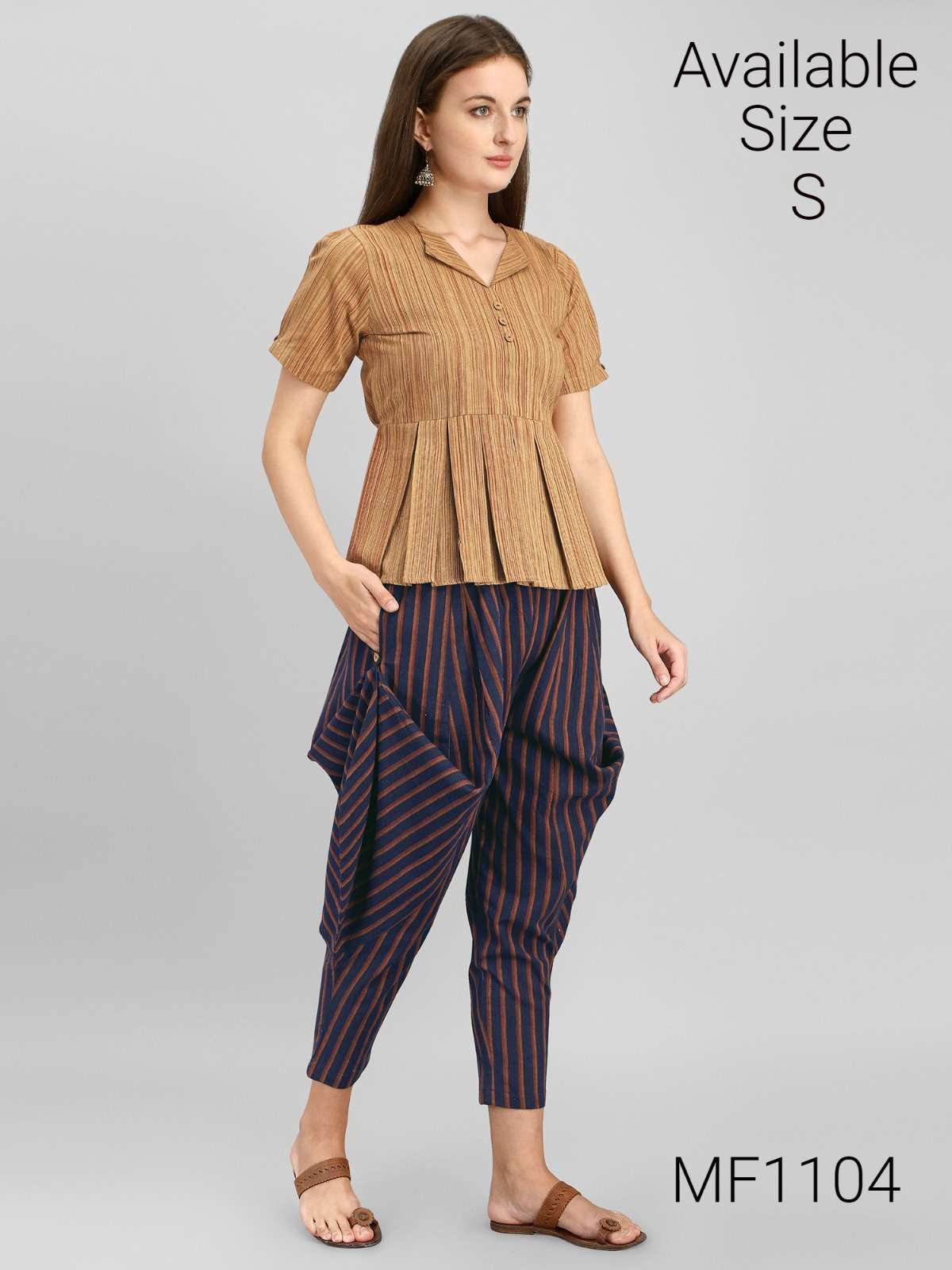 MESMORA KHADI PAIRS CAUSAL WEAR TOPS WITH PANTS