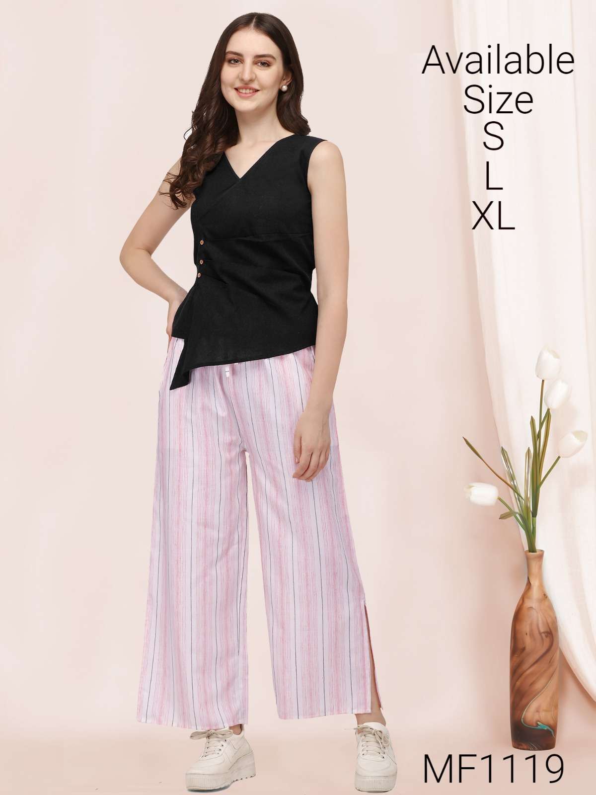 MESMORA KHADI PAIRS CAUSAL WEAR TOPS WITH PANTS