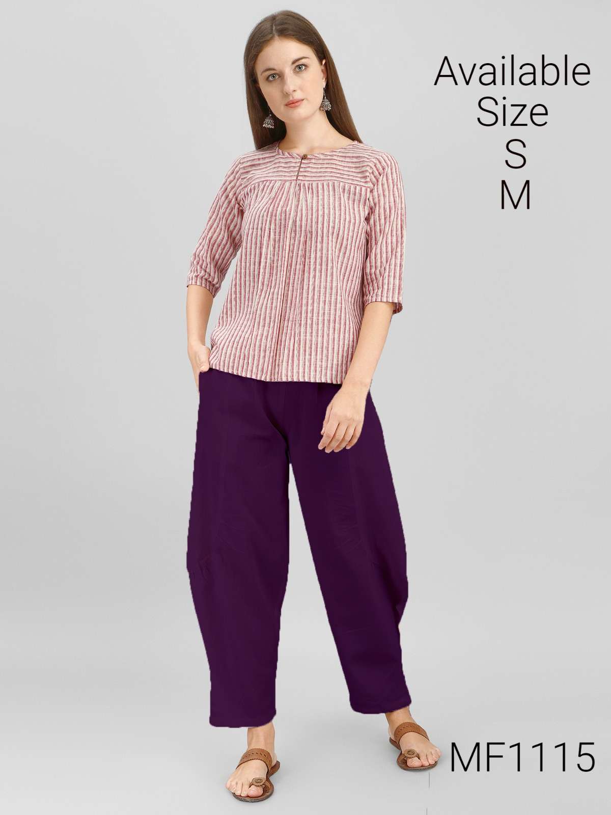 MESMORA KHADI PAIRS CAUSAL WEAR TOPS WITH PANTS