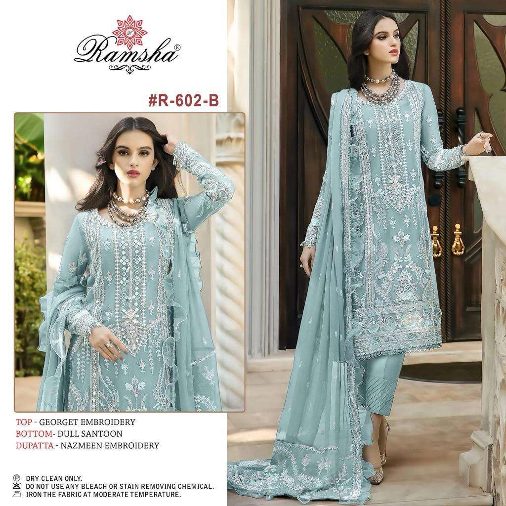 RAMSHA R 602 NX BEAUTIFUL EMBROIDERED SUITS