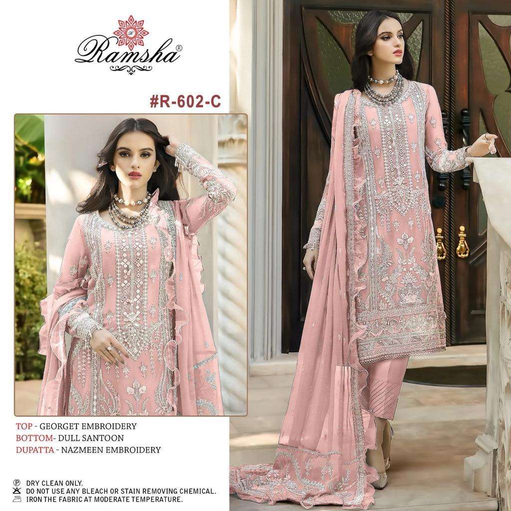 RAMSHA R 602 NX BEAUTIFUL EMBROIDERED SUITS