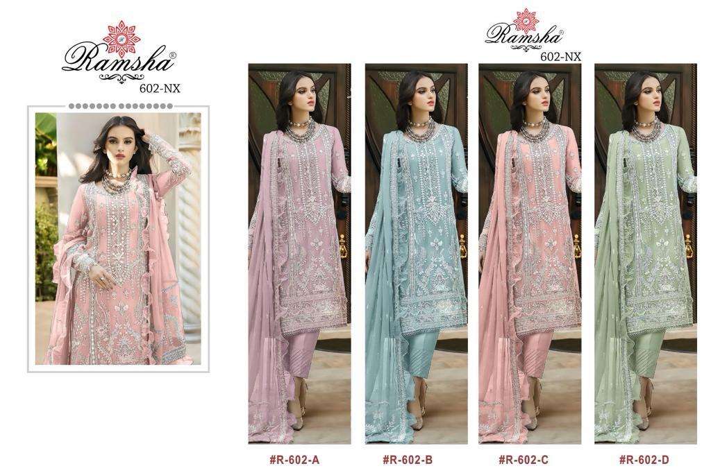 RAMSHA R 602 NX BEAUTIFUL EMBROIDERED SUITS