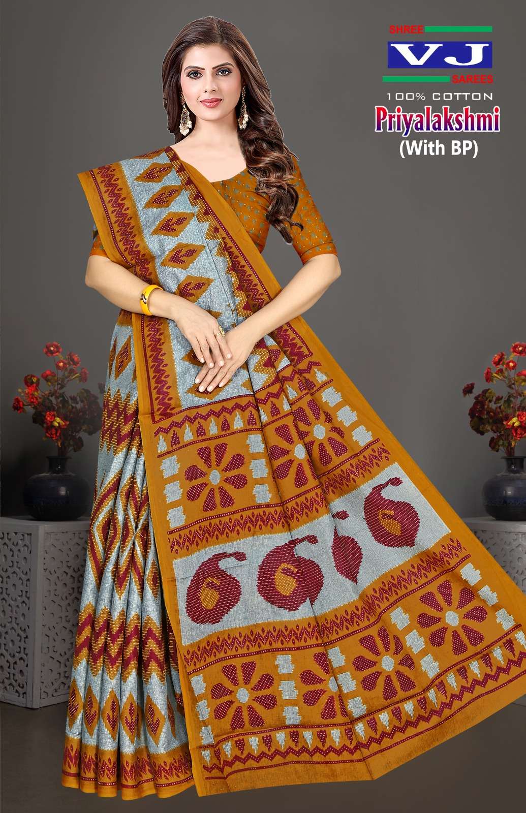 SHREE VIJAY SAREES PRIYALAKSHMI BATIK PRINT SAREES