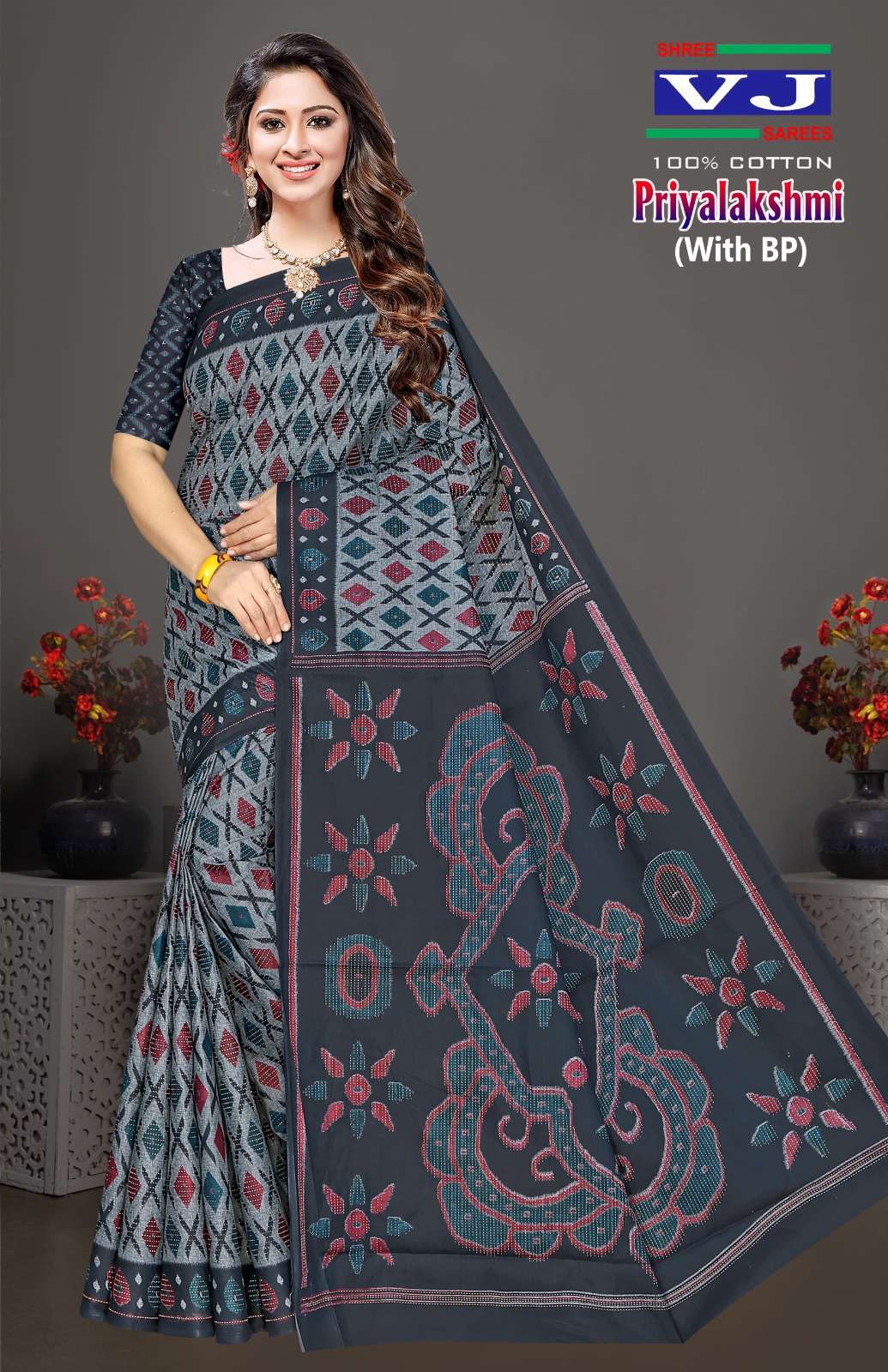 SHREE VIJAY SAREES PRIYALAKSHMI BATIK PRINT SAREES