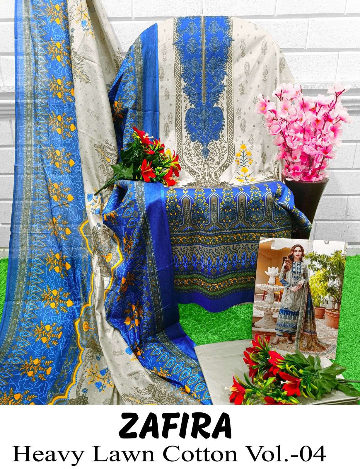 ZAFIRA VOL 4 LAWN COTTON SALWAR KAMEEZ