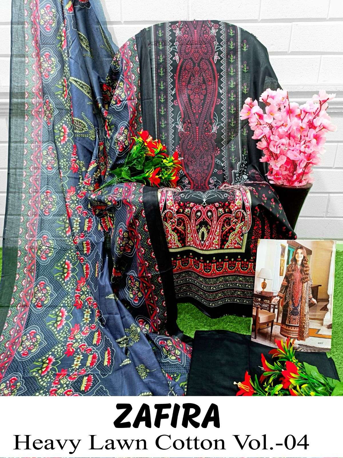 ZAFIRA VOL 4 LAWN COTTON SALWAR KAMEEZ