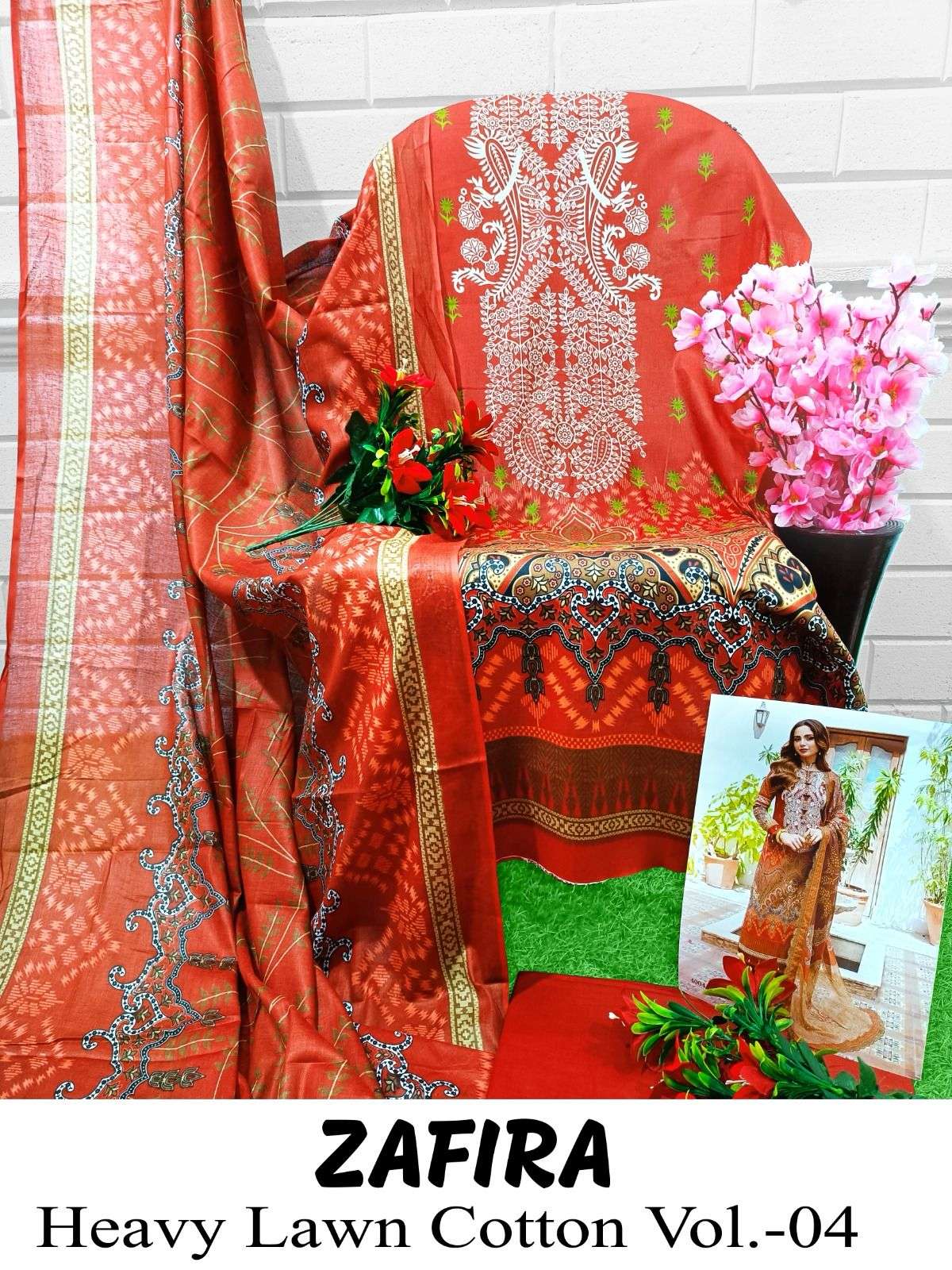 ZAFIRA VOL 4 LAWN COTTON SALWAR KAMEEZ