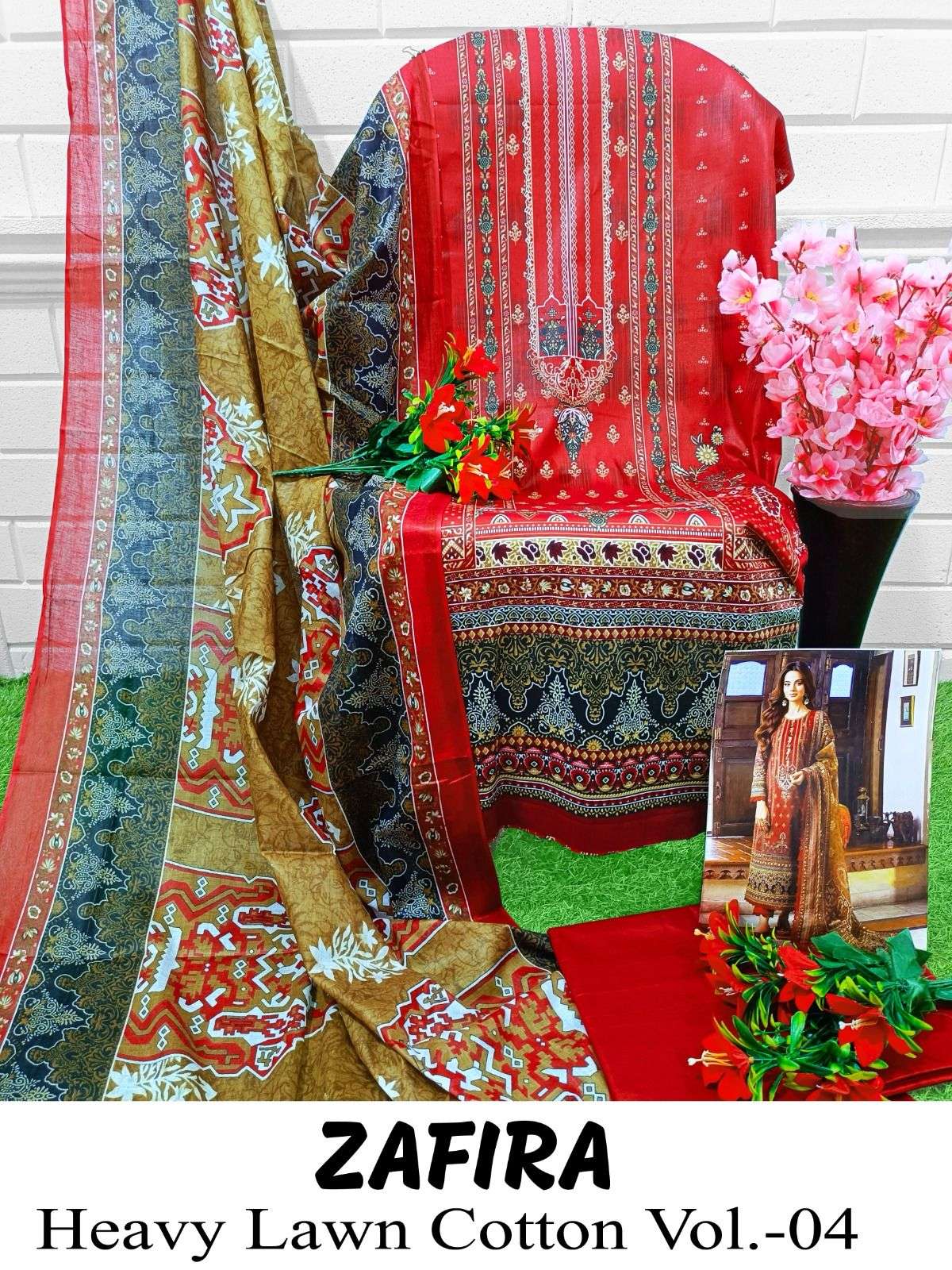 ZAFIRA VOL 4 LAWN COTTON SALWAR KAMEEZ