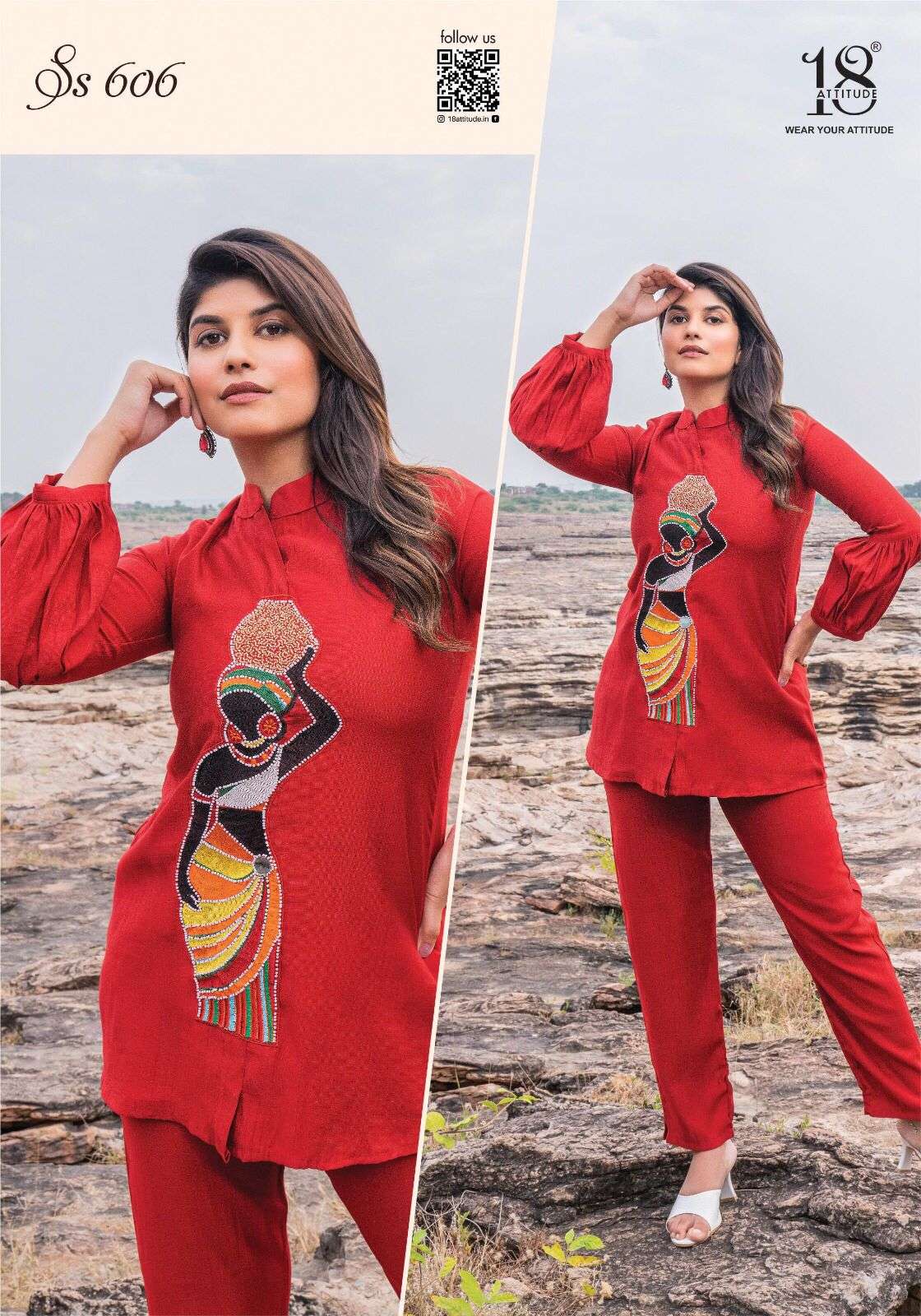 18 ATTITUDE SHO SHAA VOL 6 VISCOSE FANCY STYLISH CORD SETS
