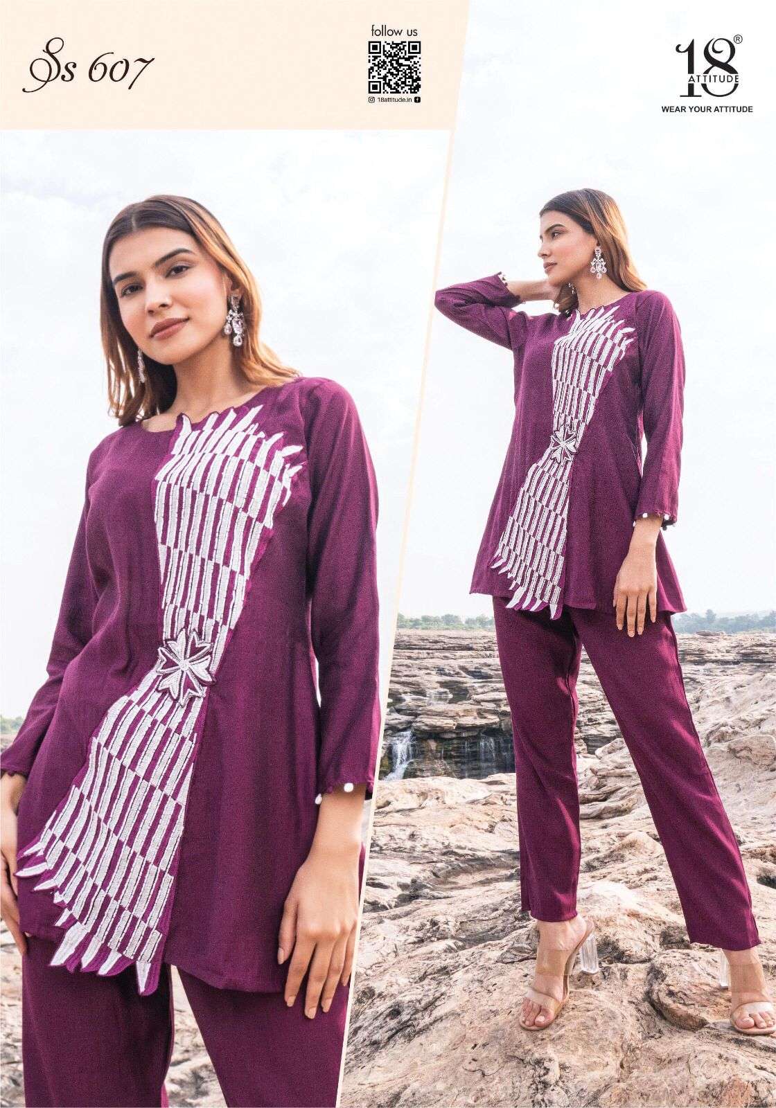 18 ATTITUDE SHO SHAA VOL 6 VISCOSE FANCY STYLISH CORD SETS