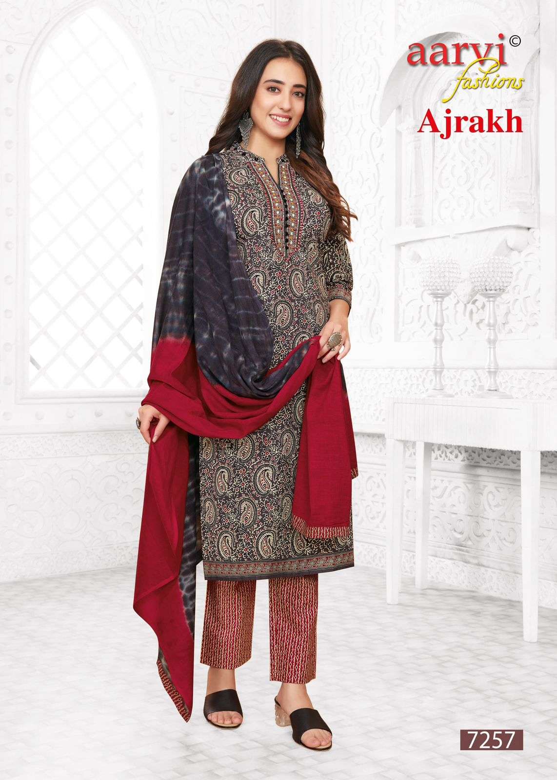 AARVI FASHION AJRAKH VOL 2 COTTON KURTI COMBO SET 