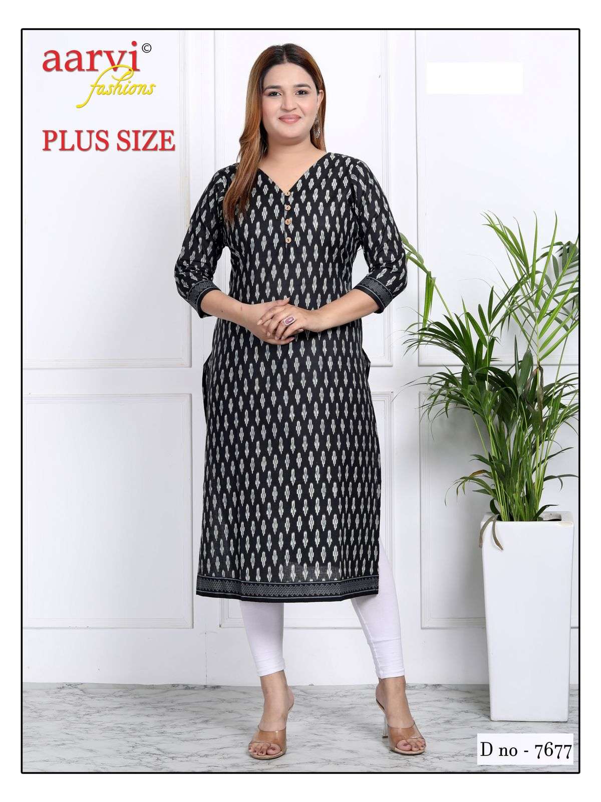 AARVI FASHION PLUS SIZE VOL 3 COTTON PRINTED KURTI 