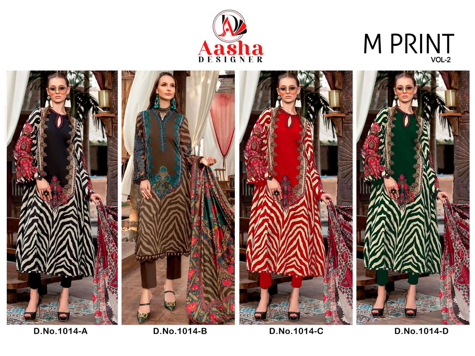 AASHA DESIGNER M PRINT VOL 2 COTTON SALWAR KAMEEZ 