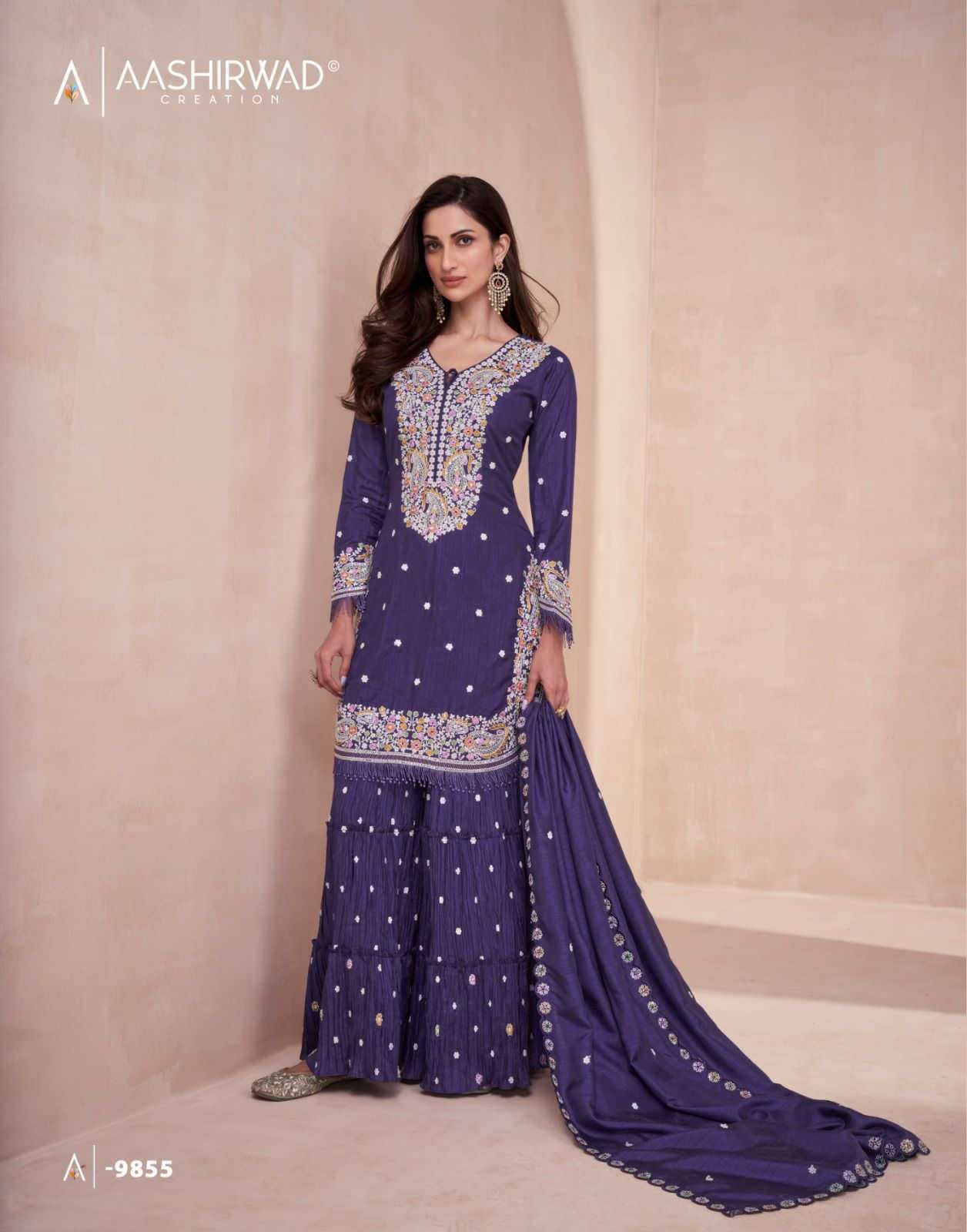 AASHIRWAD CREATION GULKAND BASANTI DESIGNER SUIT