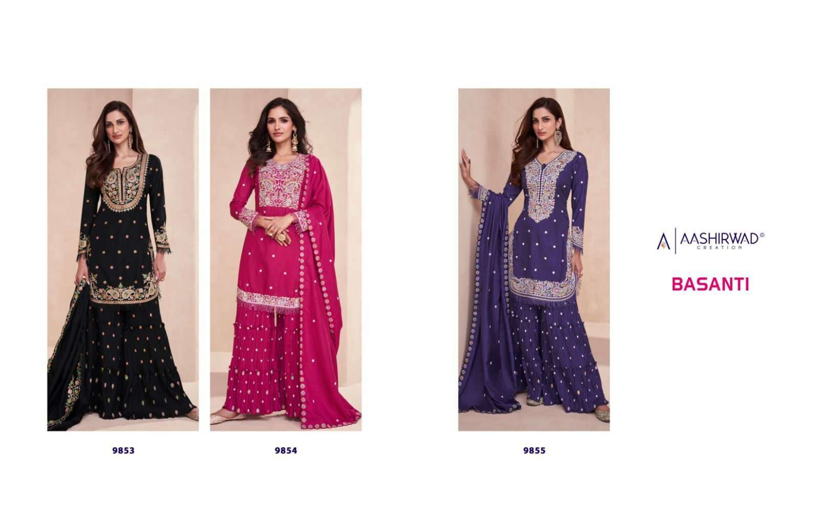 AASHIRWAD CREATION GULKAND BASANTI DESIGNER SUIT