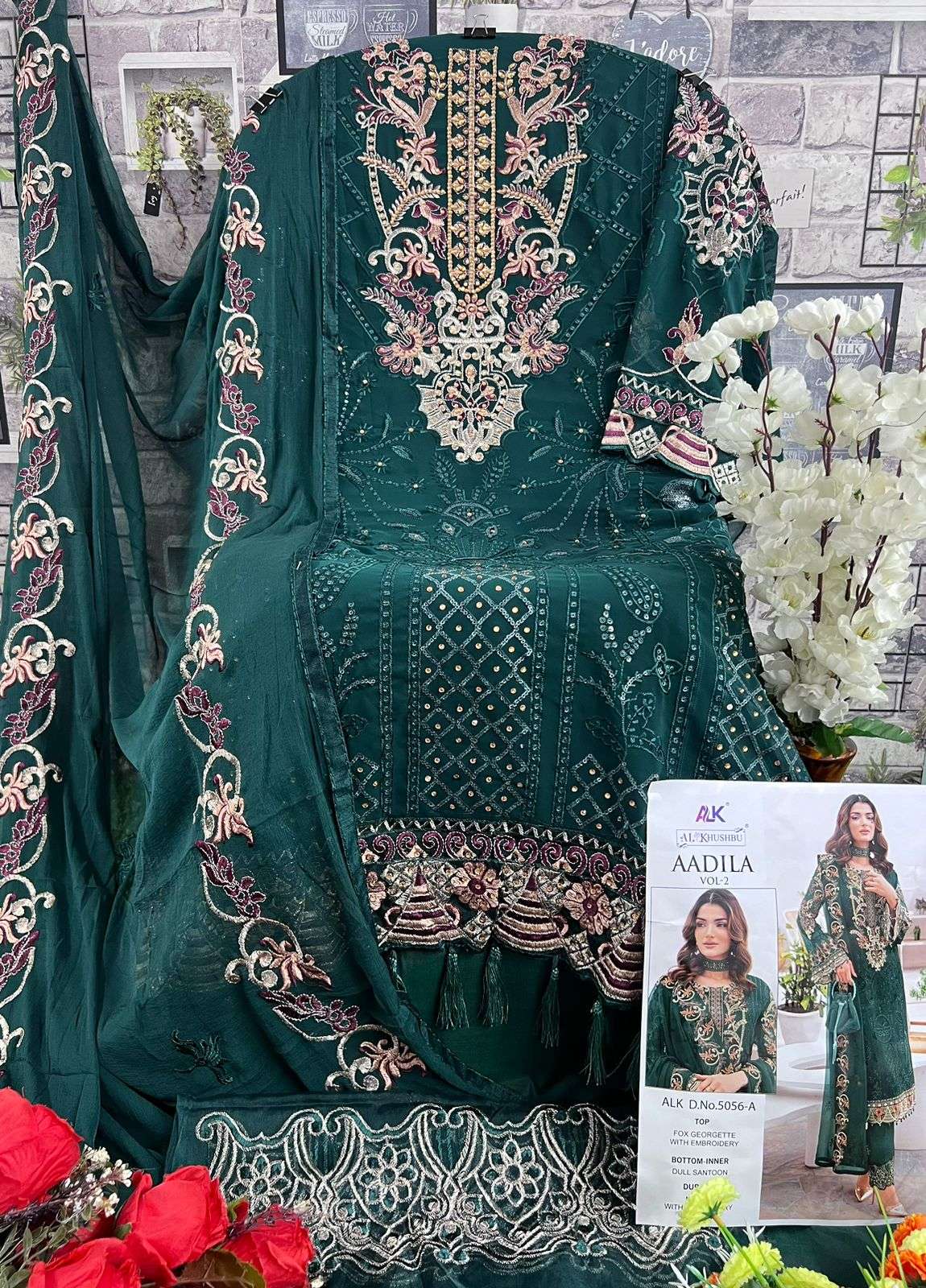 AL KHUSHBU AADILA VOL 2 EMBROIDERED GEORGETTE SUIT