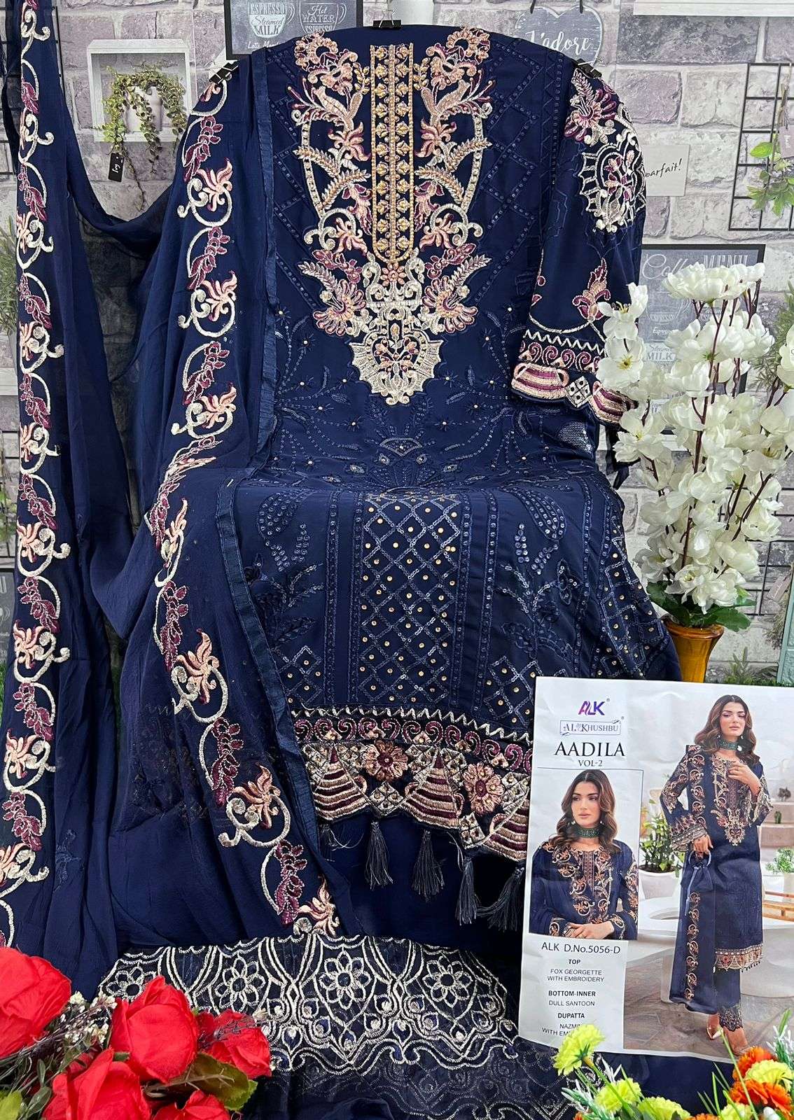 AL KHUSHBU AADILA VOL 2 EMBROIDERED GEORGETTE SUIT