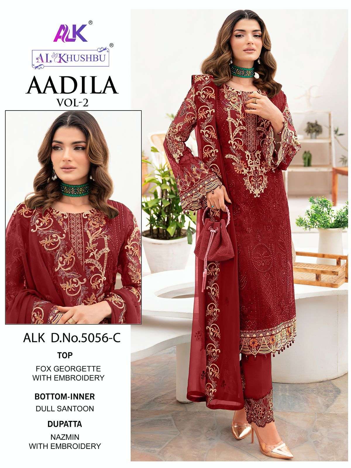 AL KHUSHBU AADILA VOL 2 EMBROIDERED GEORGETTE SUIT