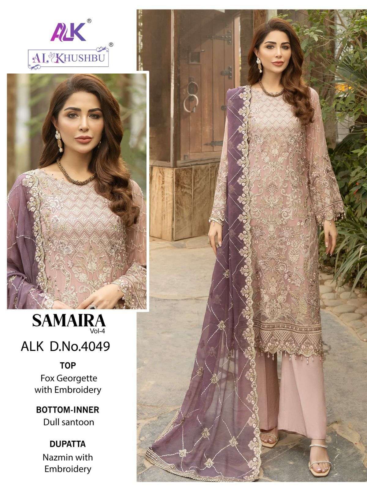 AL KHUSHBU ALK DNO 4049 PAKISTANI SUIT