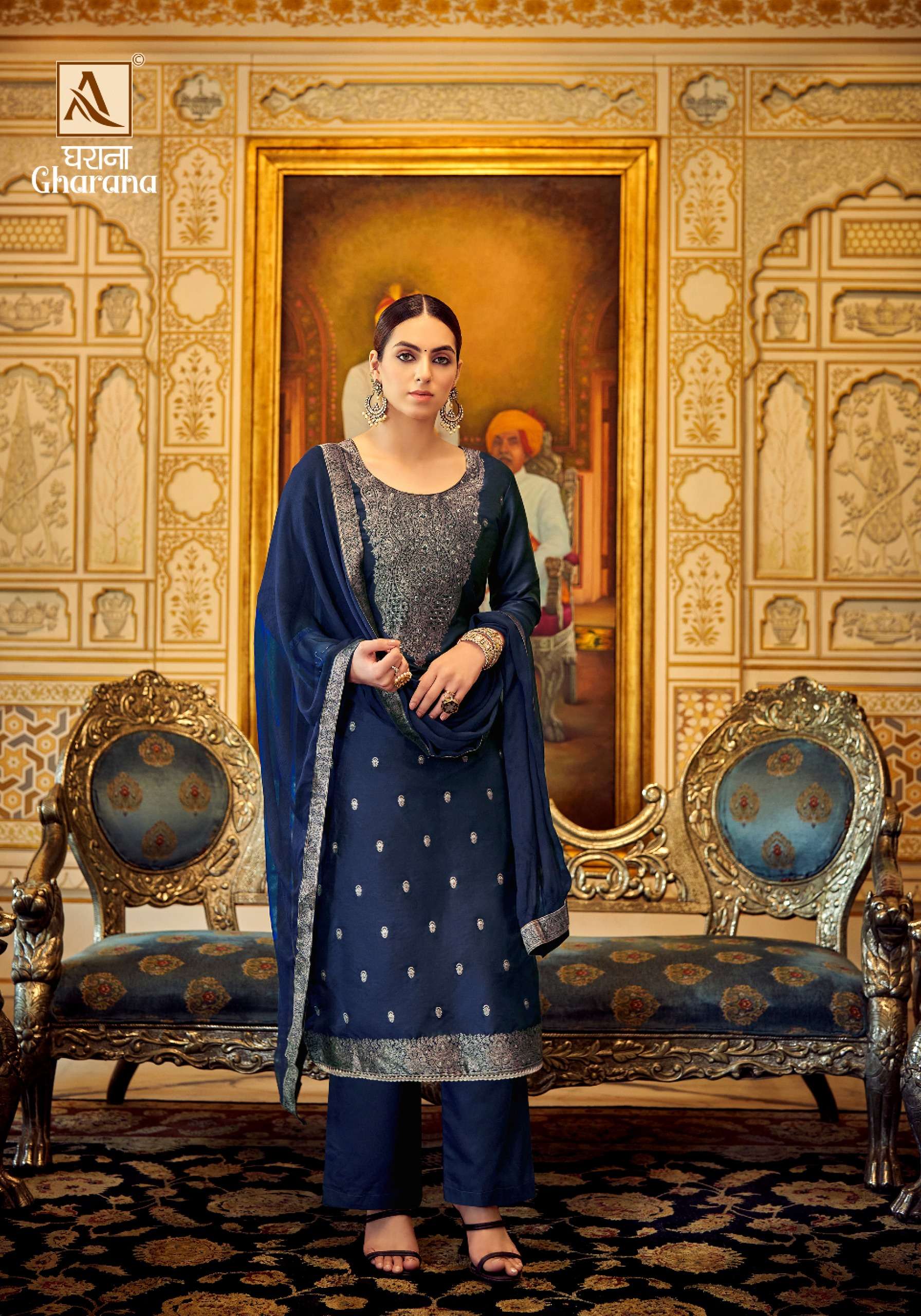  ALOK SUITS GHARANA DOLA JACQUARD DESIGNER SUIT