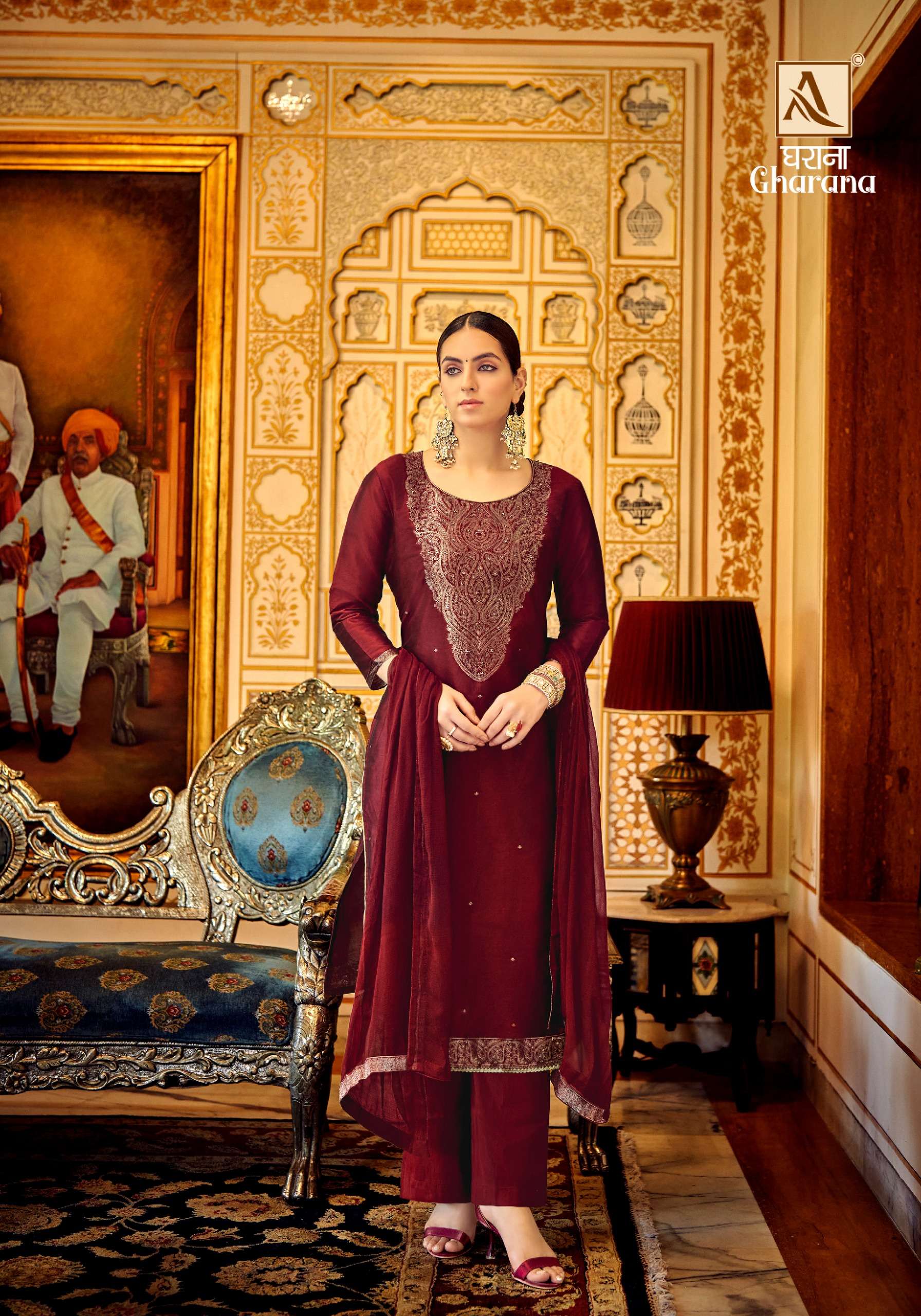  ALOK SUITS GHARANA DOLA JACQUARD DESIGNER SUIT