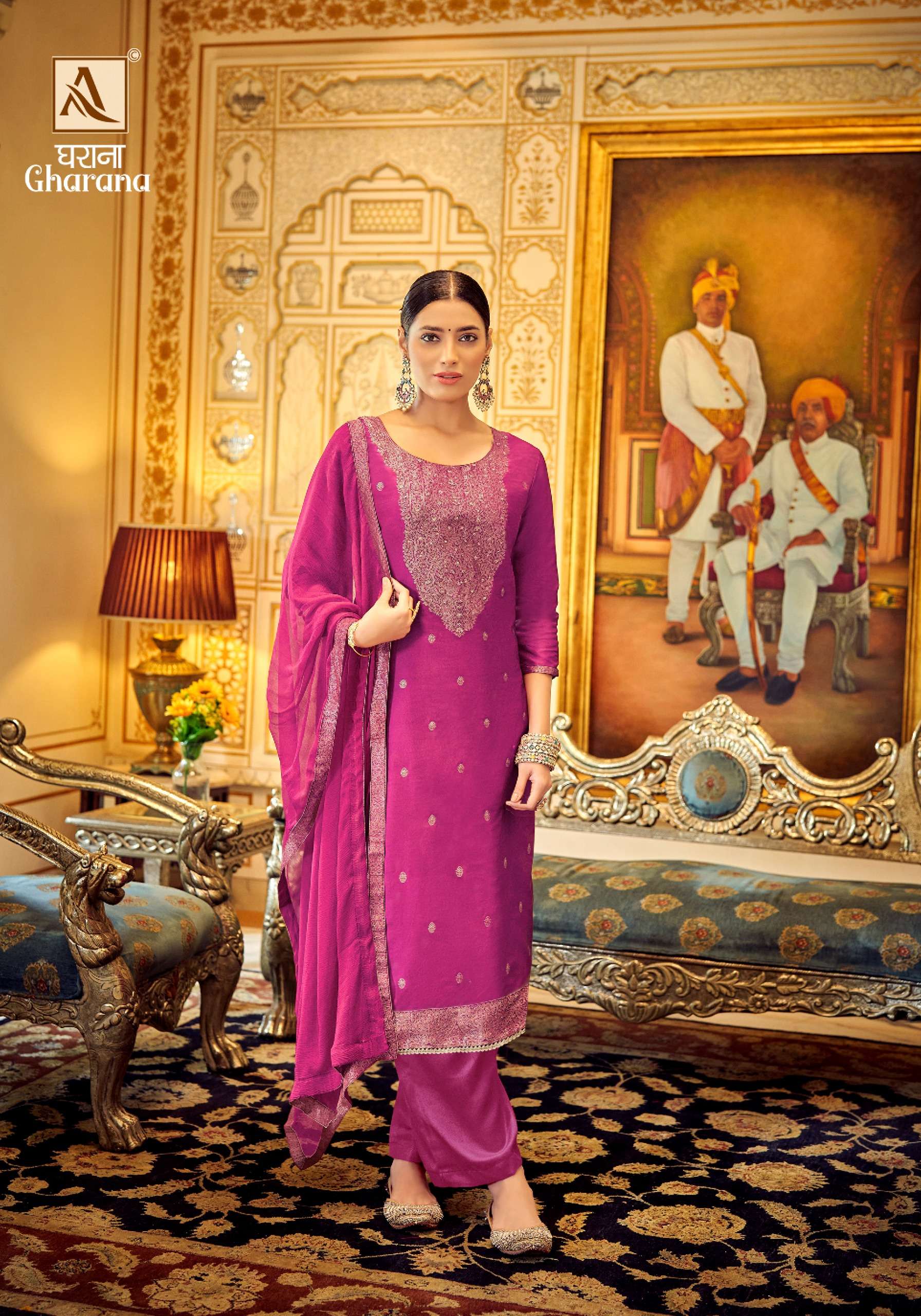  ALOK SUITS GHARANA DOLA JACQUARD DESIGNER SUIT