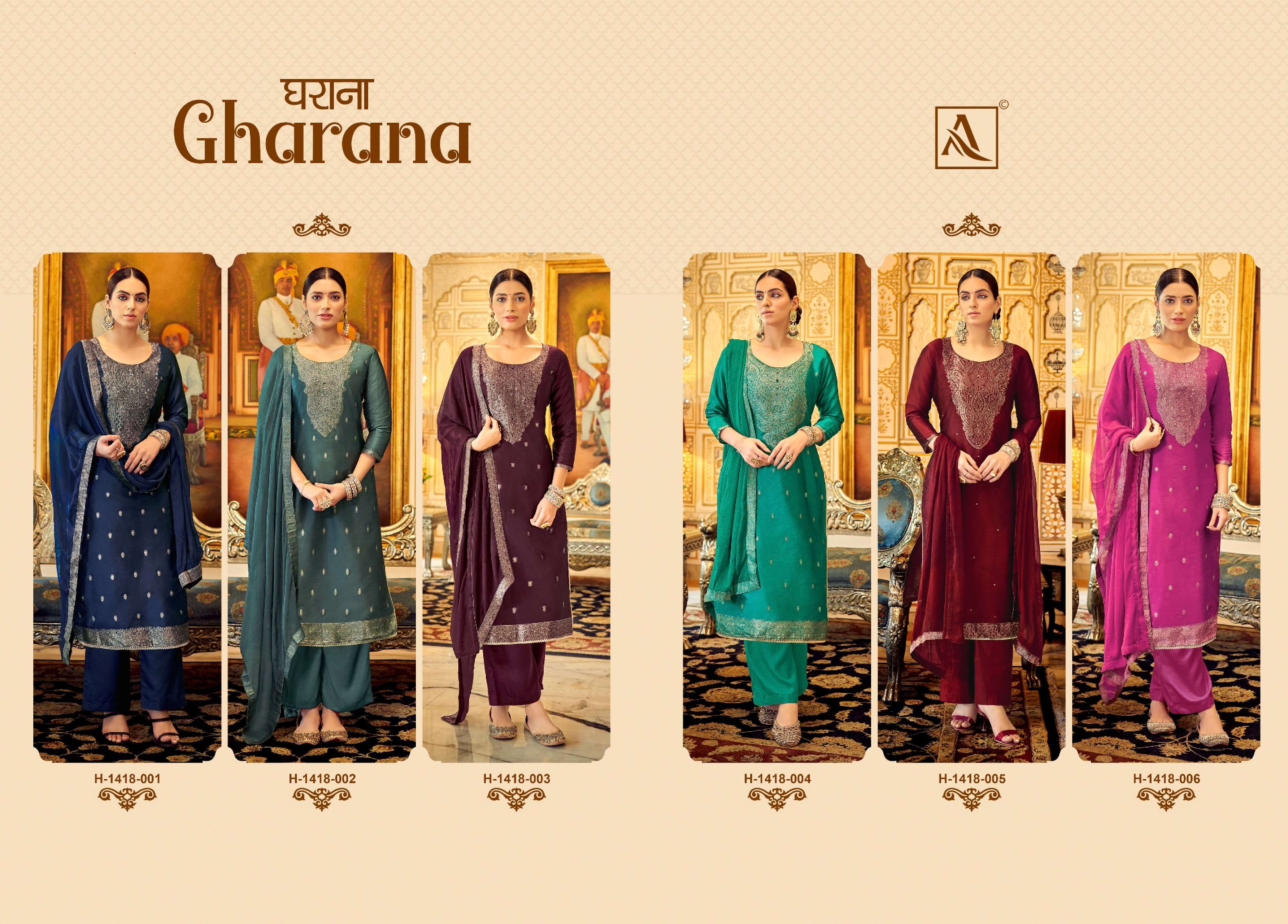  ALOK SUITS GHARANA DOLA JACQUARD DESIGNER SUIT