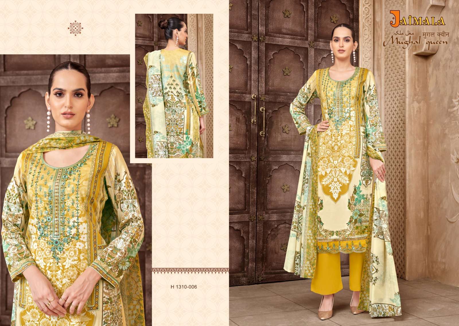 ALOK SUITS JAIMALA MUGHAL QUEEN FANCY PAKISTANI PRINT SUITS
