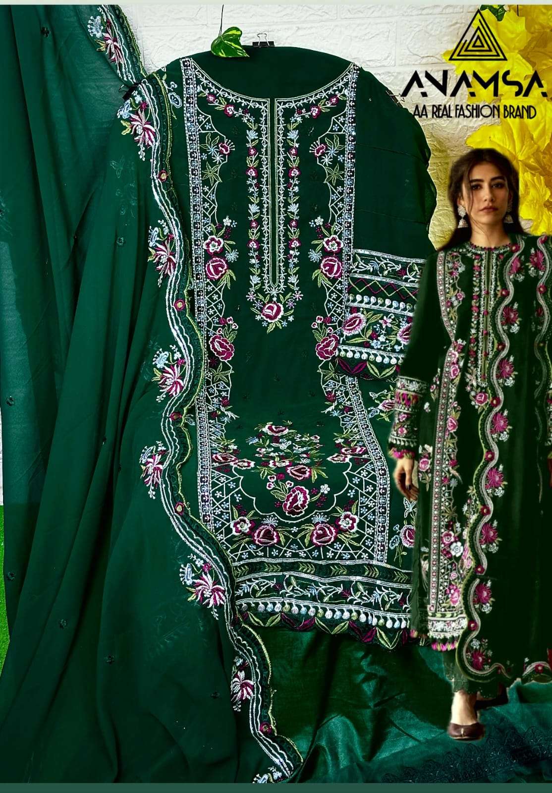 ANAMSA D NO 277 PAKISTANI GEORGETTE SUIT