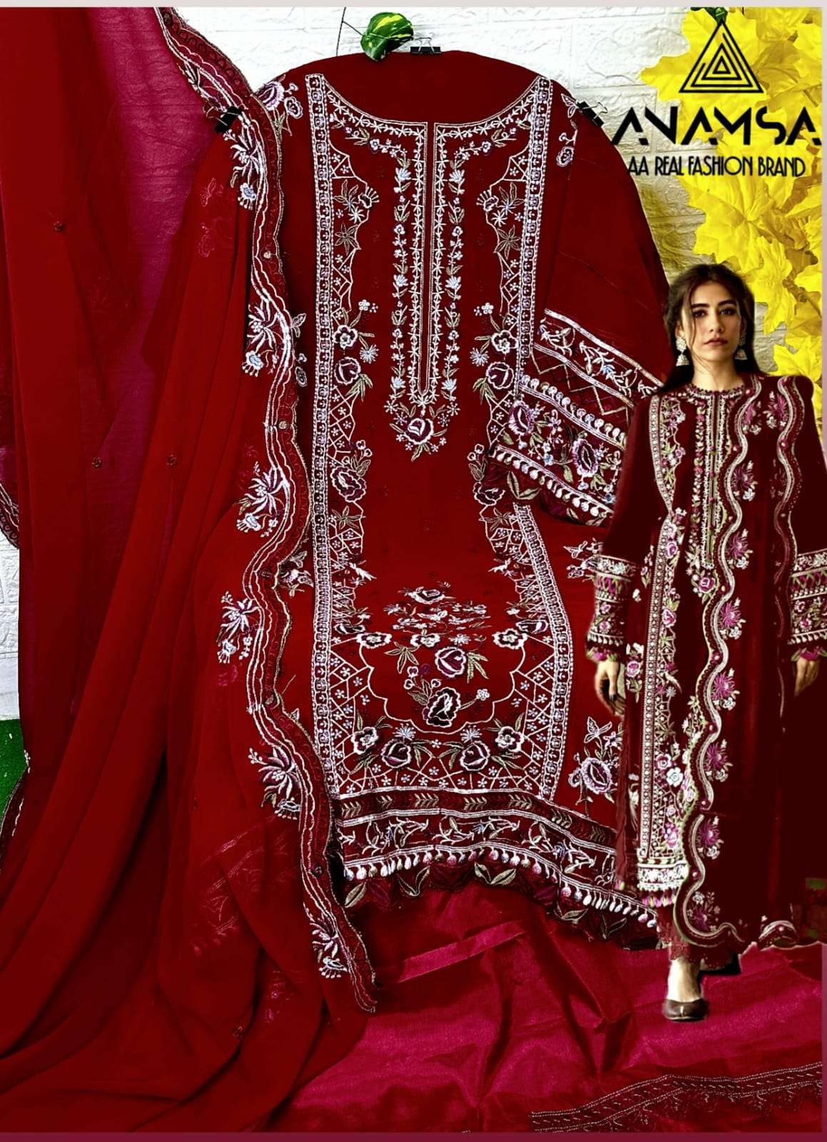 ANAMSA D NO 277 PAKISTANI GEORGETTE SUIT