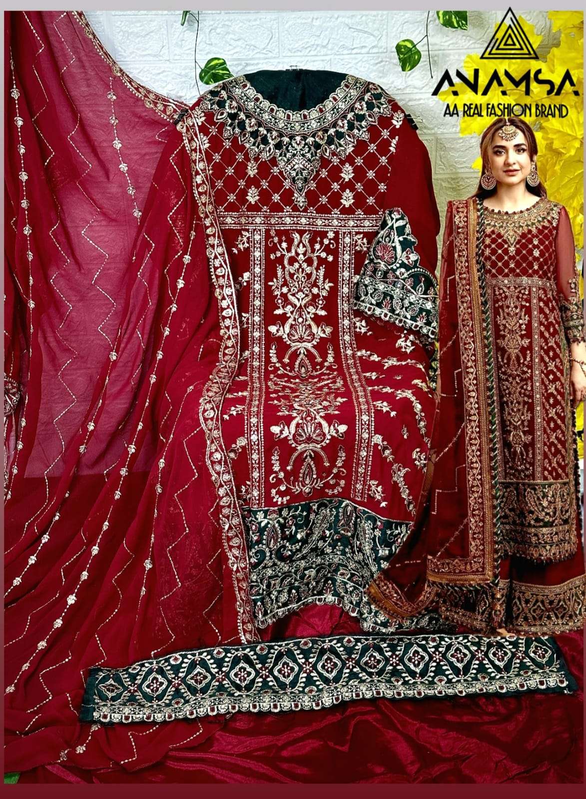 ANAMSA D NO 288 GEORGETTE DESIGNER SUIT