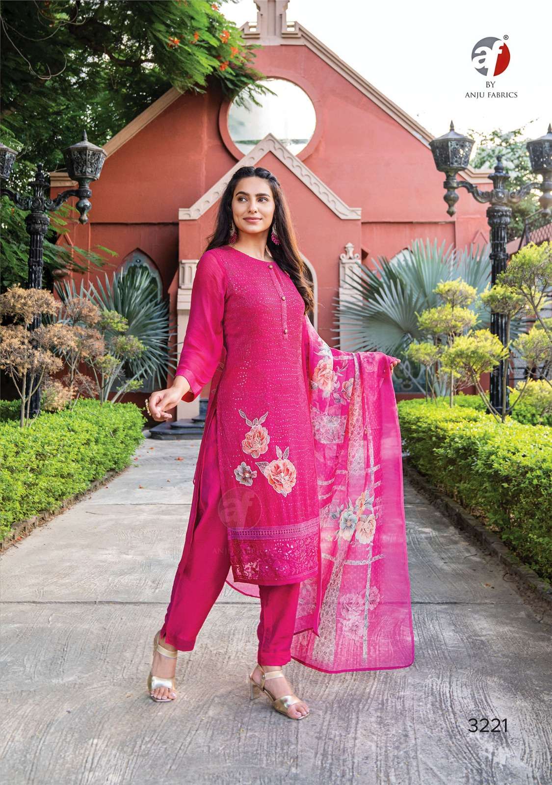 ANJU FABRICS FALAK VOL 3 FANCY DESIGNER KURTI COMBO SET 
