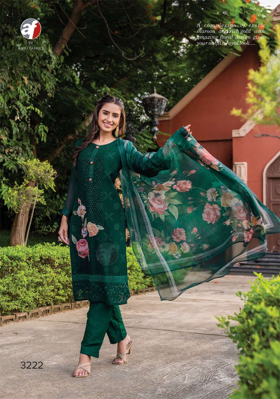 ANJU FABRICS FALAK VOL 3 FANCY DESIGNER KURTI COMBO SET 