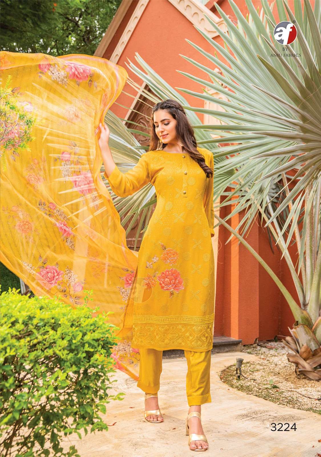 ANJU FABRICS FALAK VOL 3 FANCY DESIGNER KURTI COMBO SET 