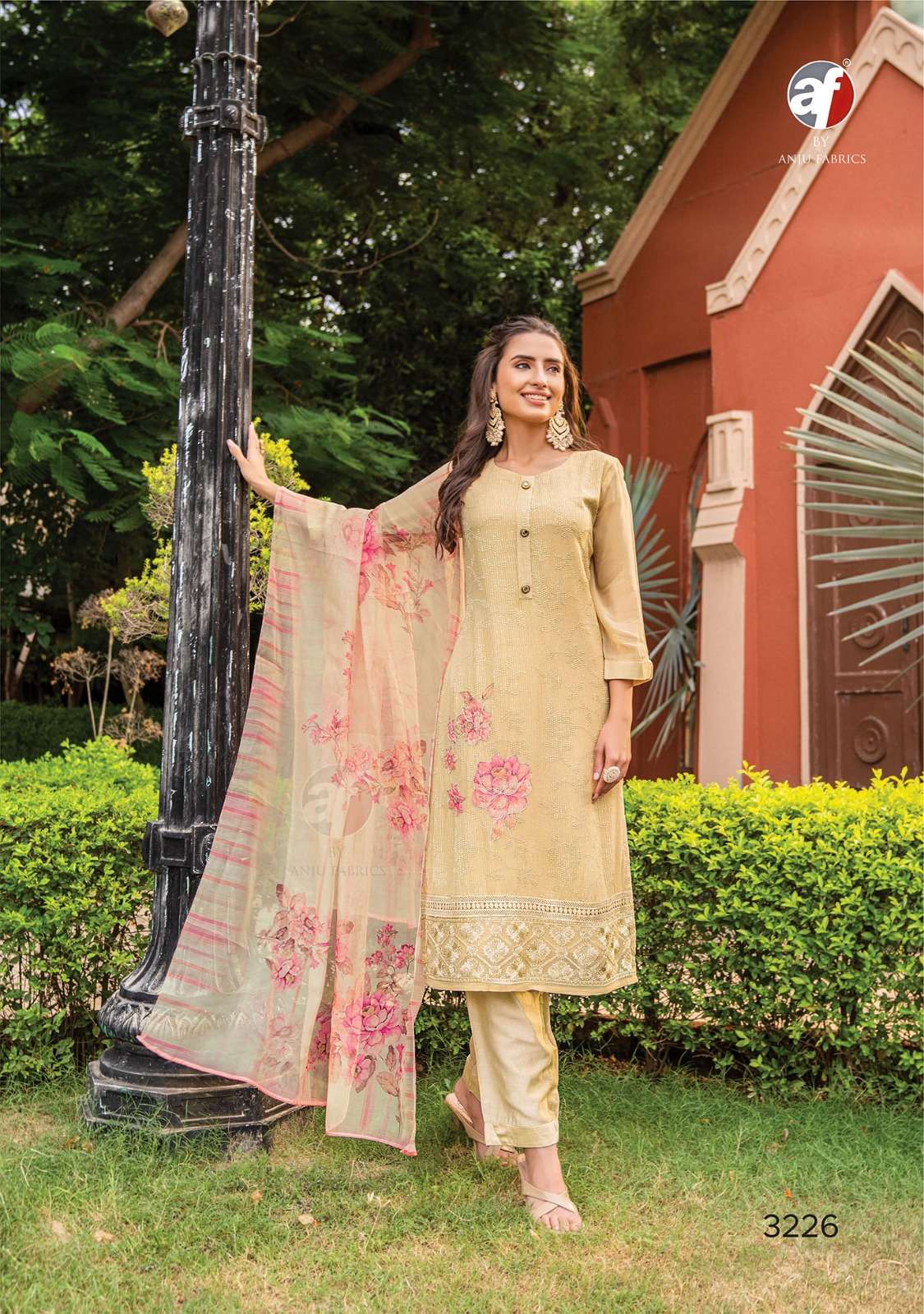 ANJU FABRICS FALAK VOL 3 FANCY DESIGNER KURTI COMBO SET 