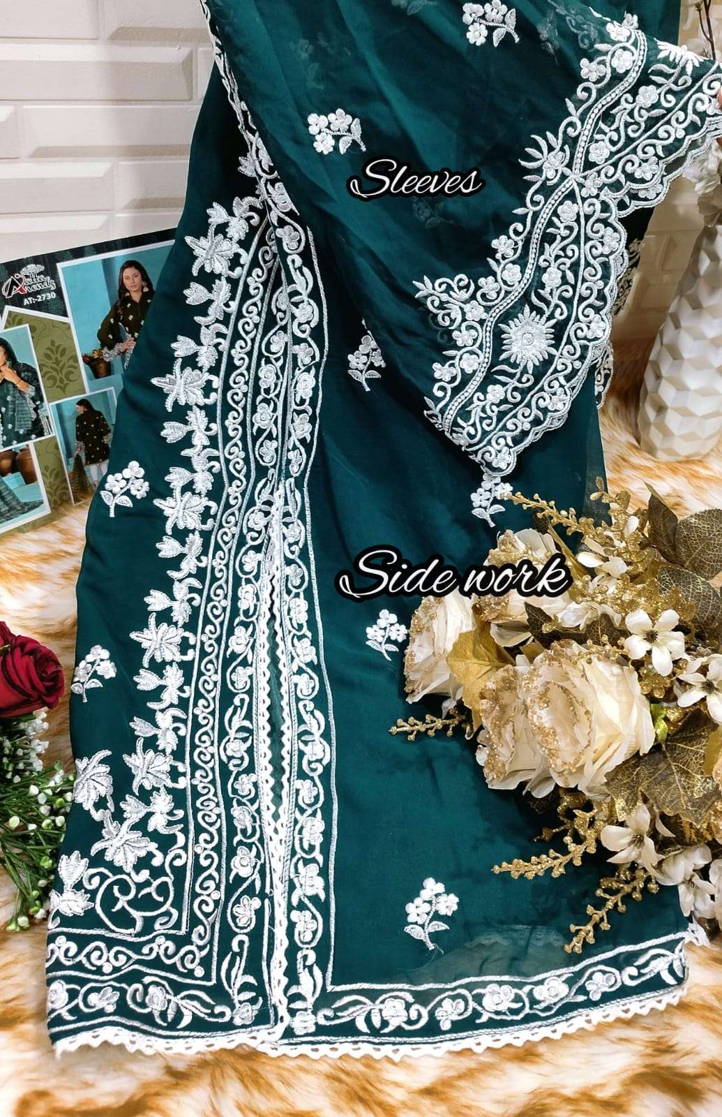 ATTA TRENDZ D NO 2730 FANCY DESIGNER KURTI COMBO SET 