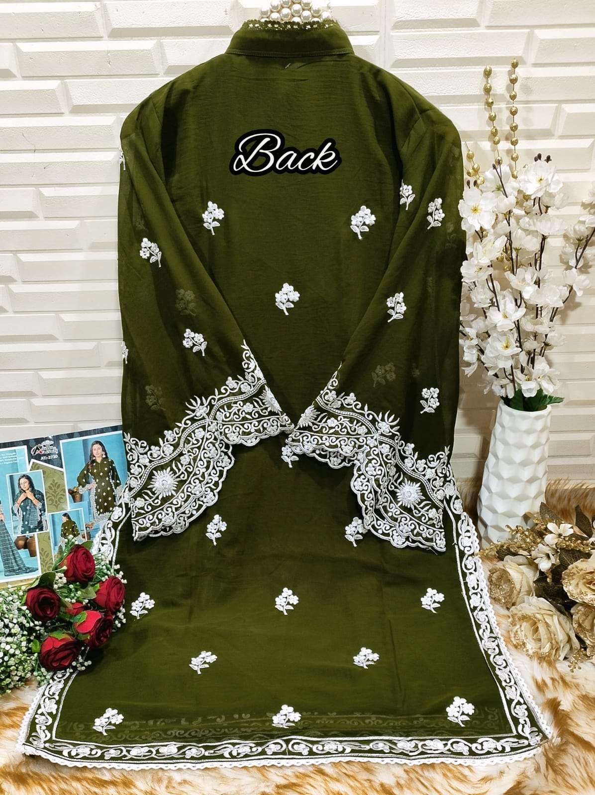 ATTA TRENDZ D NO 2730 FANCY DESIGNER KURTI COMBO SET 