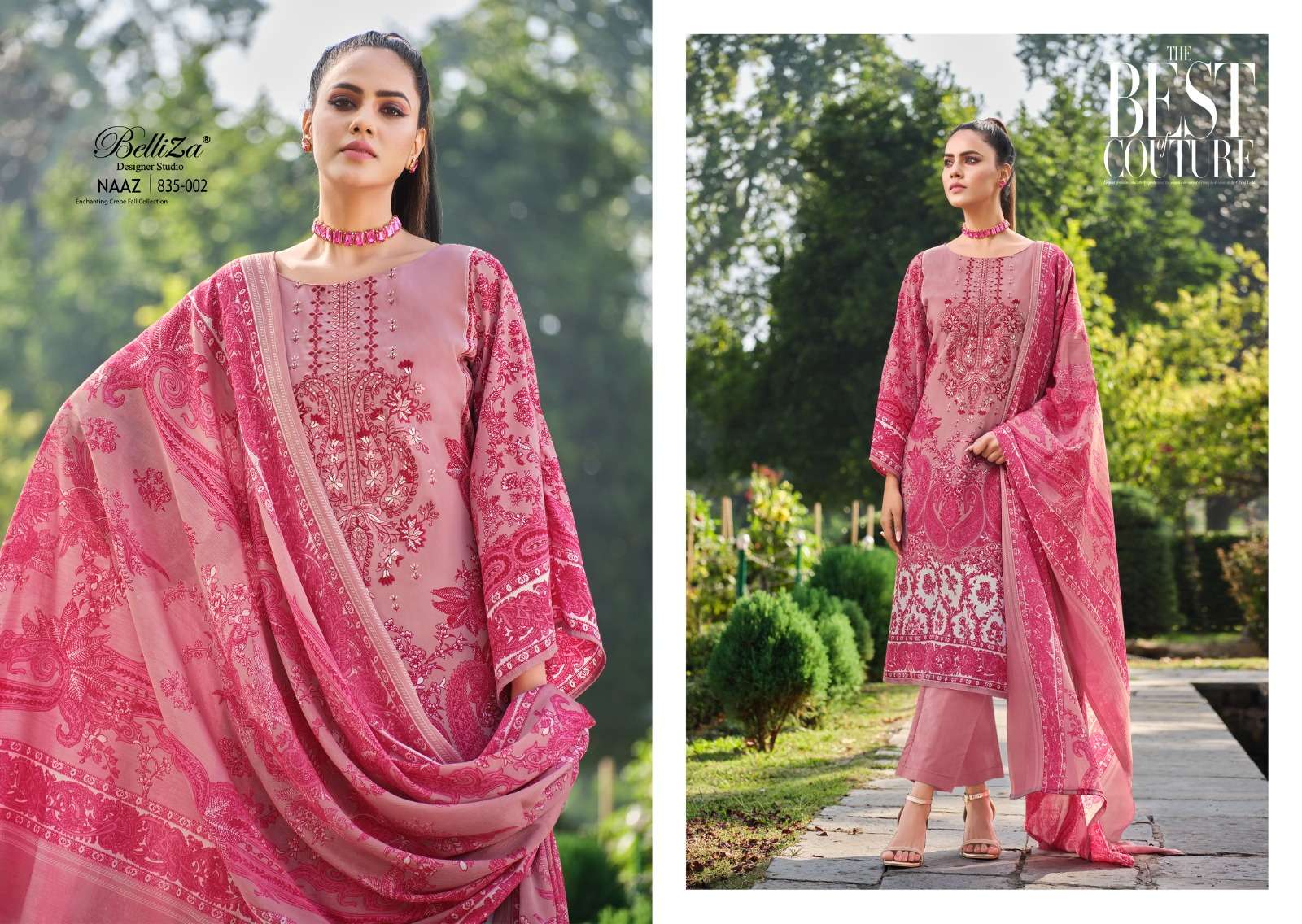 BELLIZA DESIGNER STUDIO NAAZ CREPE SUIT