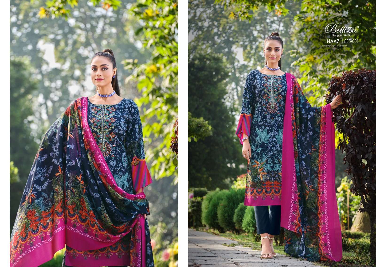 BELLIZA DESIGNER STUDIO NAAZ CREPE SUIT