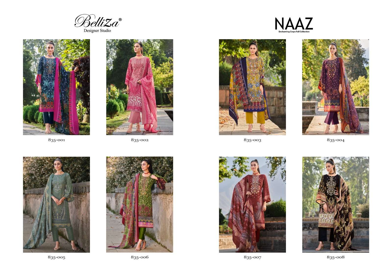 BELLIZA DESIGNER STUDIO NAAZ CREPE SUIT