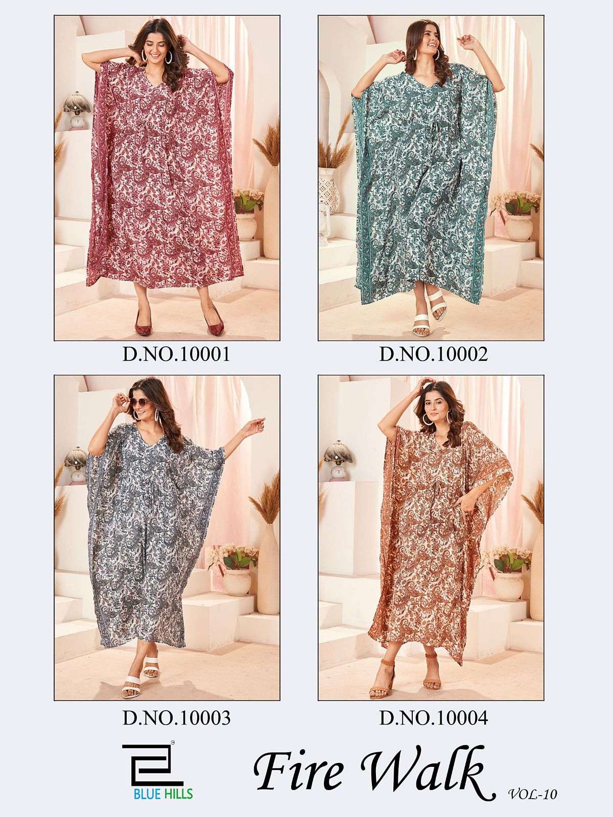 BLUE HILLS FIRE WALK VOL 10 LADIES KAFTAN