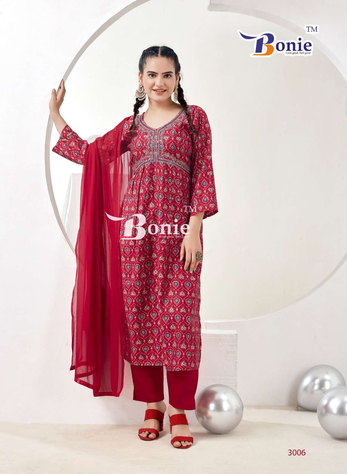 BONIE AAHANA VOL 3 ALIA CUT PATTERN KURTI COMBO SET 