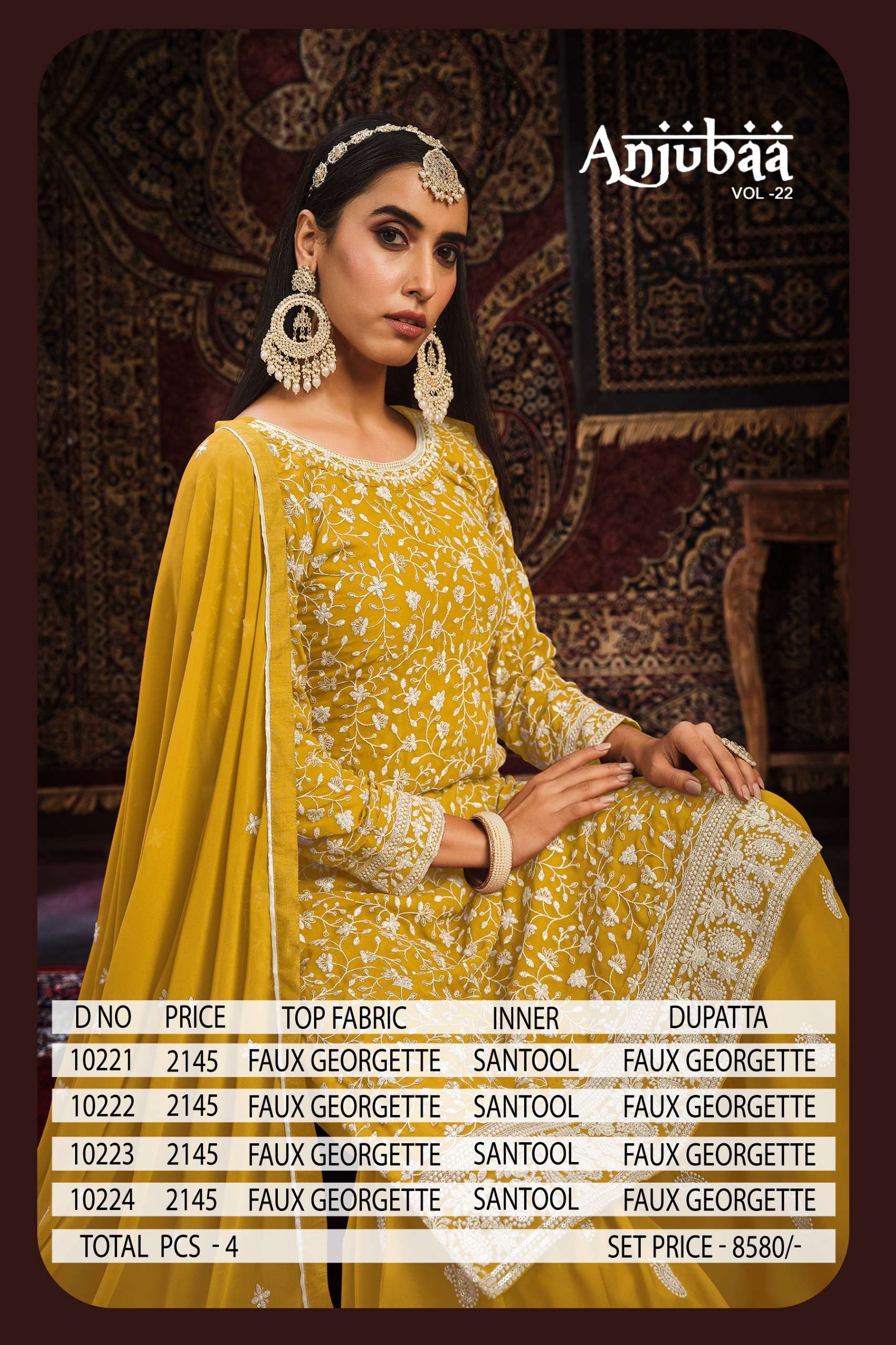 DANI CREATION ANJUBAA VOL 22 GEORGETTE DESIGNER SUIT