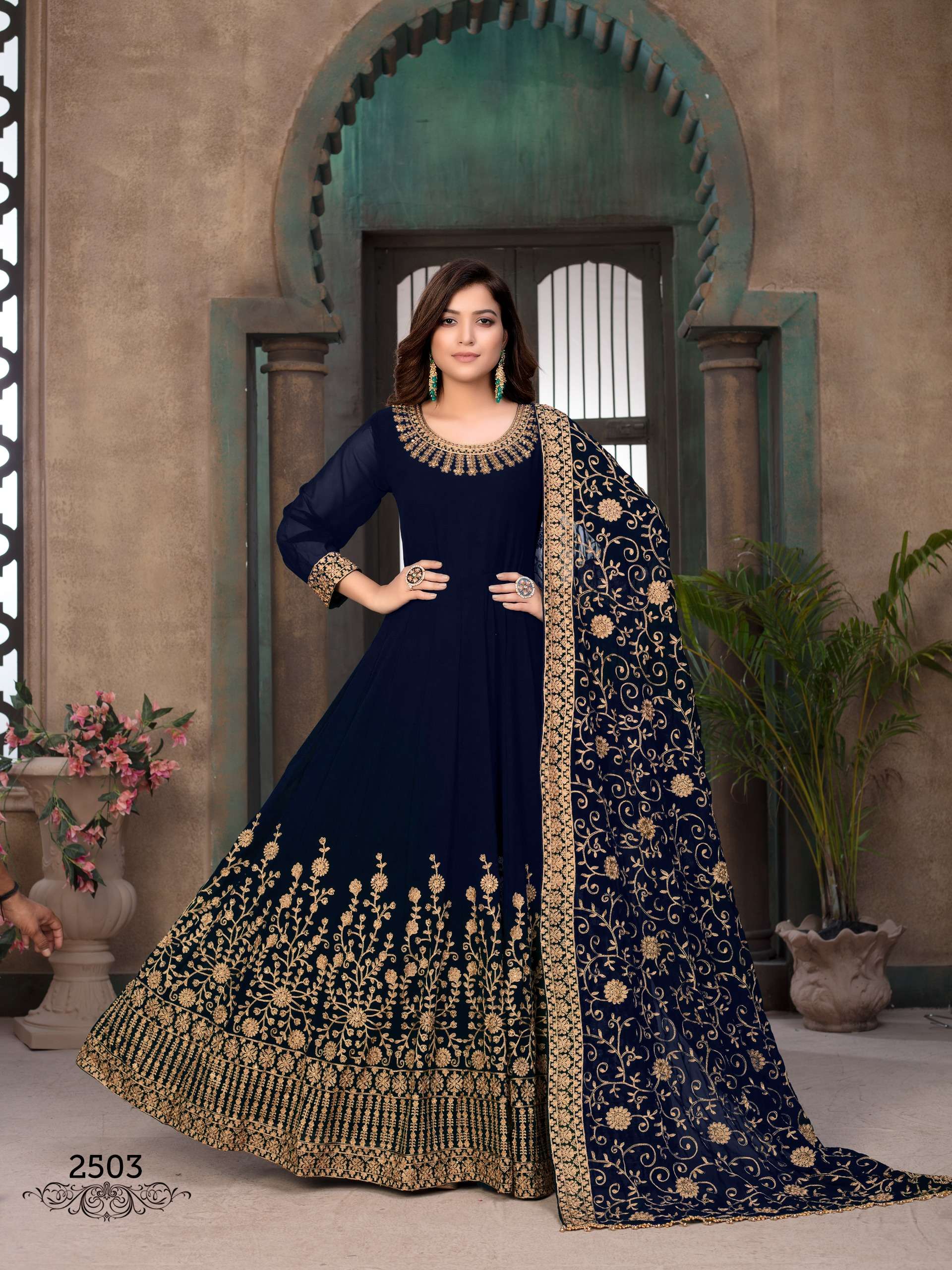 DANI CREATIONS  AANAYA VOL 125 GOWN SUIT