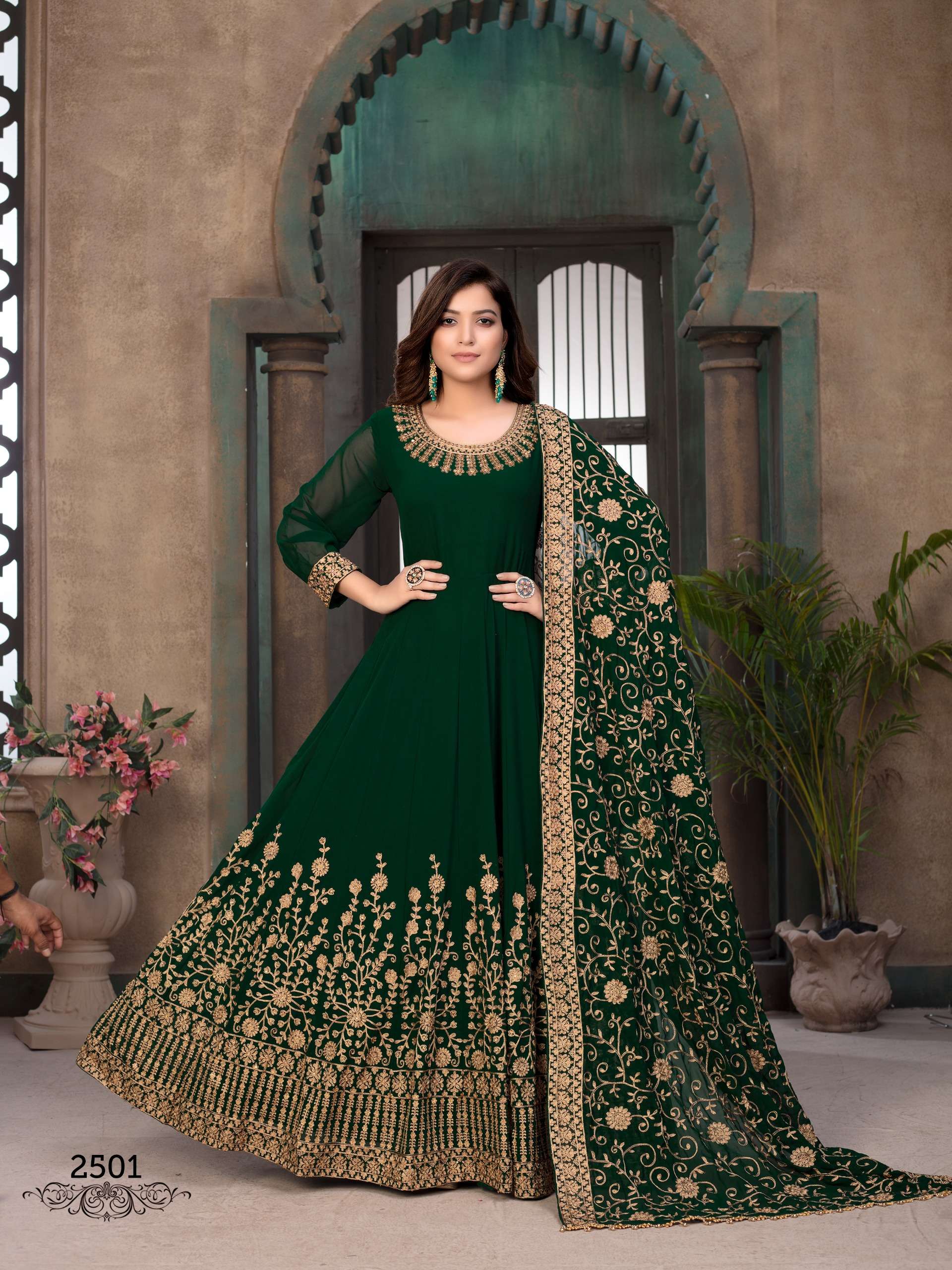 DANI CREATIONS  AANAYA VOL 125 GOWN SUIT