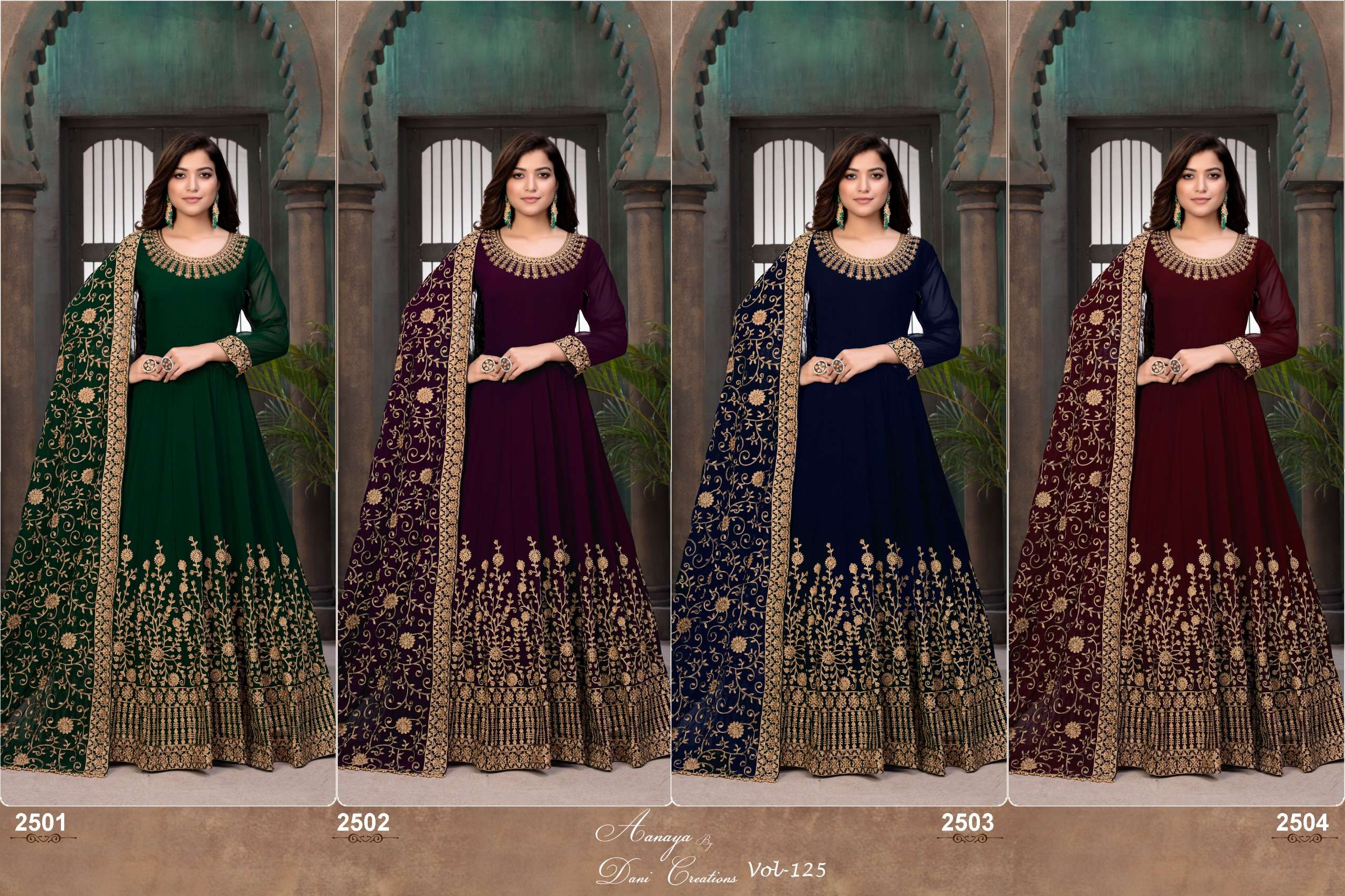 DANI CREATIONS  AANAYA VOL 125 GOWN SUIT
