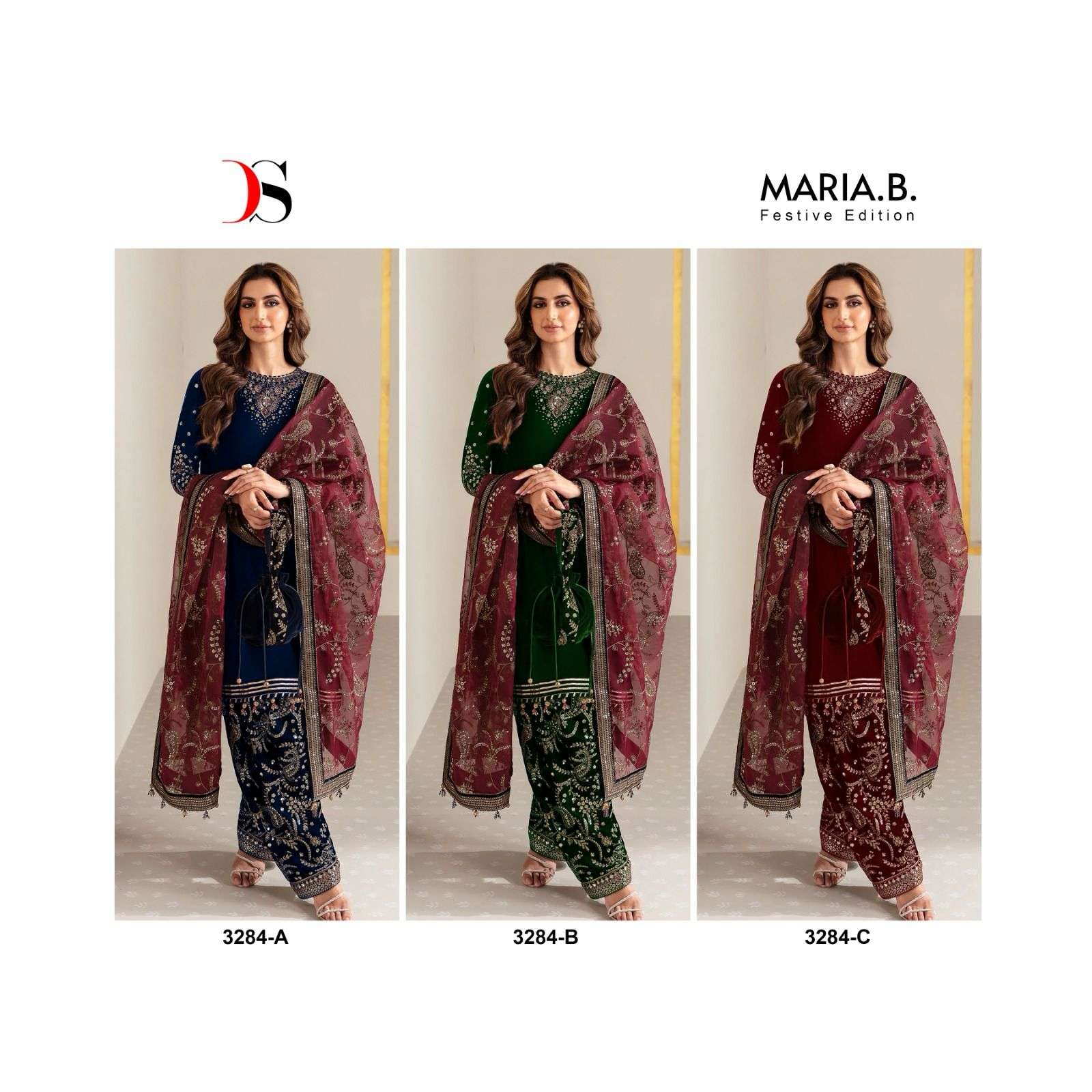 DEEPSY SUITS D NO 3284 HEAVY DESIGNER VELVET SUITS 