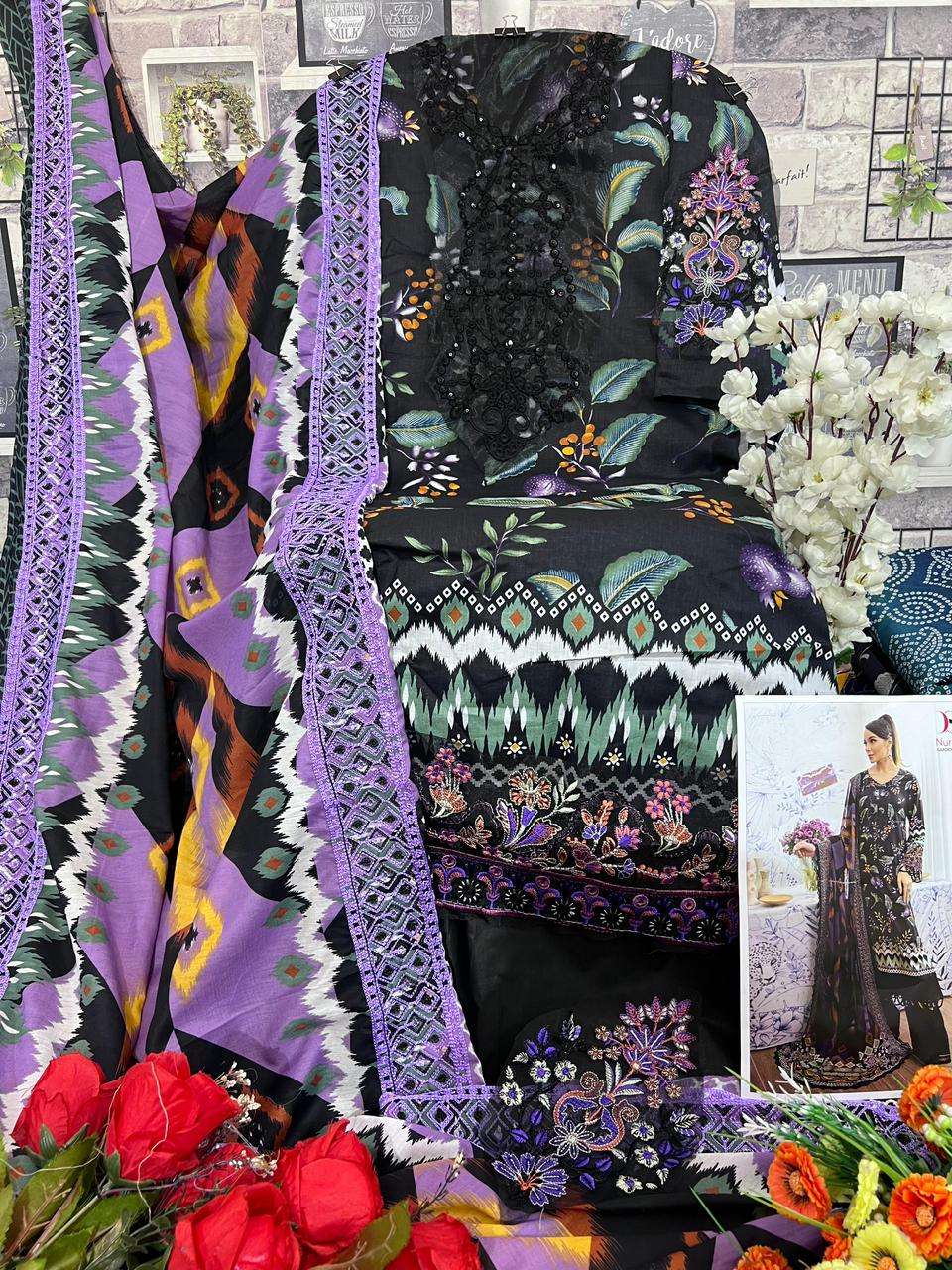 DEEPSY SUITS NUREH GARDENIA 24 COTTON SALWAR KMEEZ